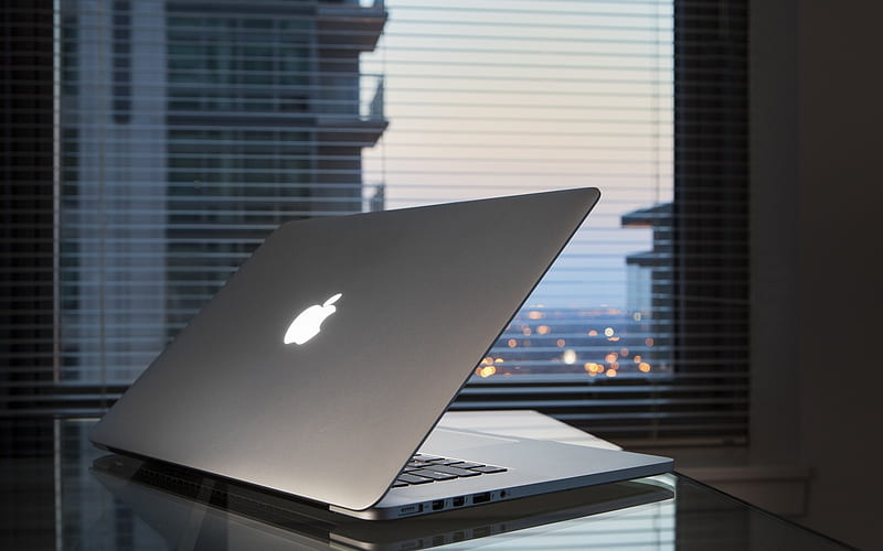 Apple Macbook on desk-Advertising, HD wallpaper