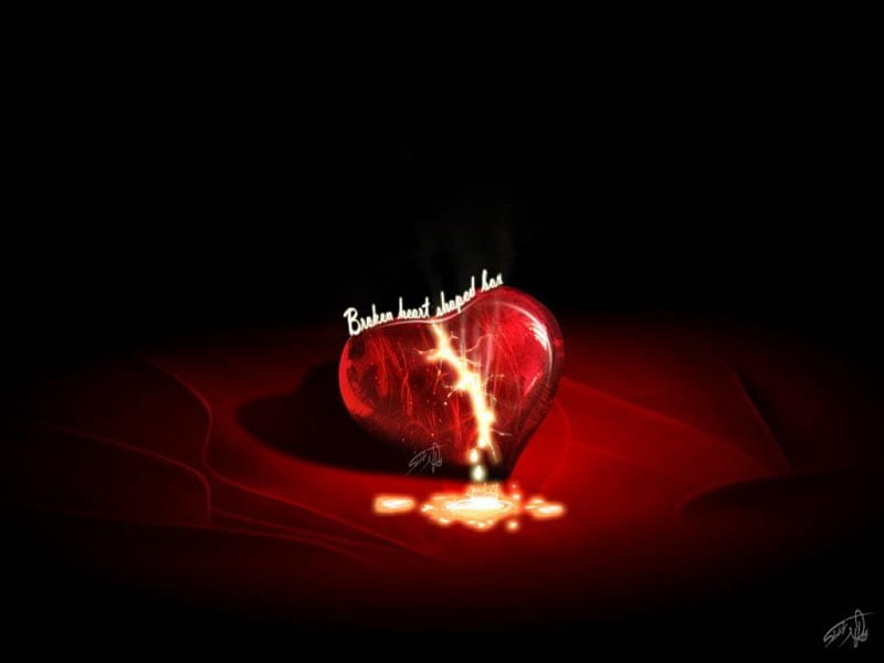 broken heart!, red, drain, pain, broken, dark, love, heart, black, HD wallpaper