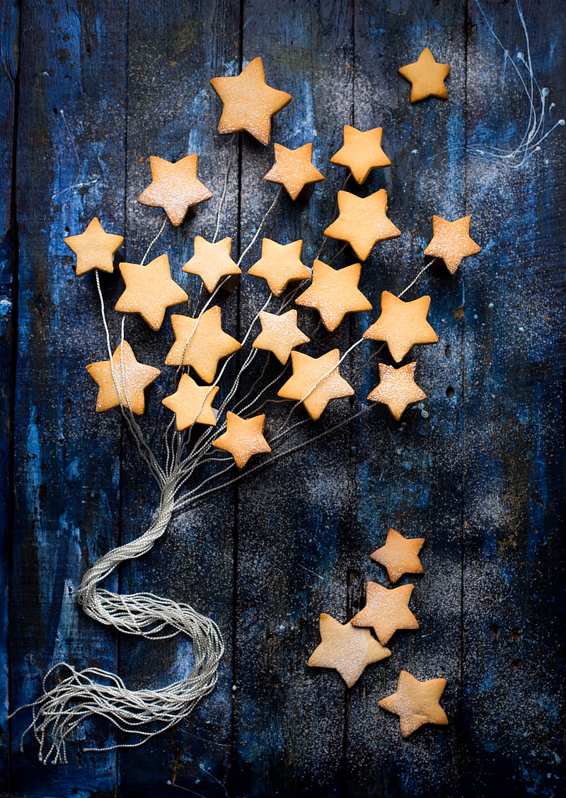 cookies, stars, baking, sweet, HD phone wallpaper