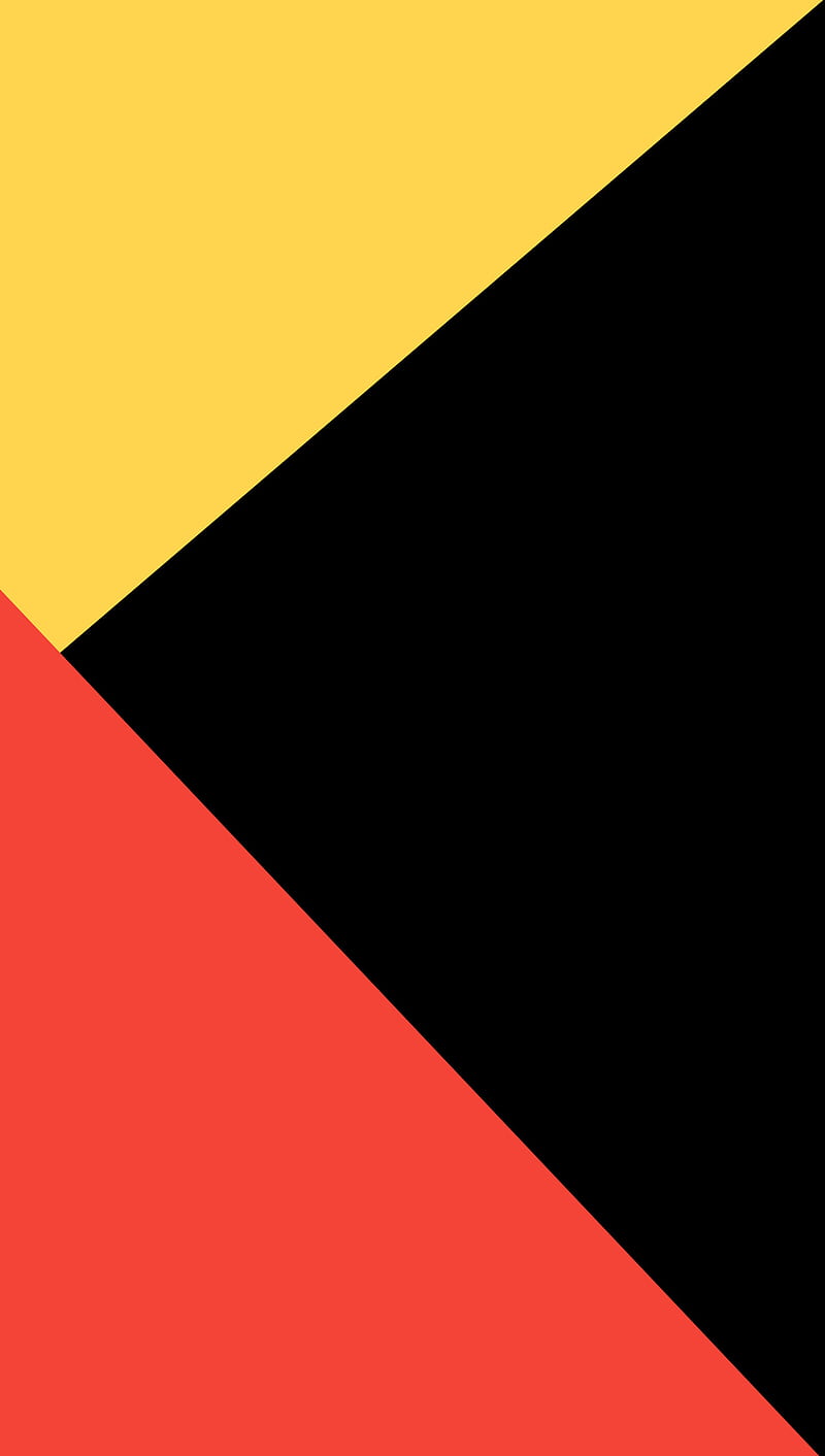 Material Twelve, black, bright, dark, flat, minimal, red, yellow, HD phone wallpaper