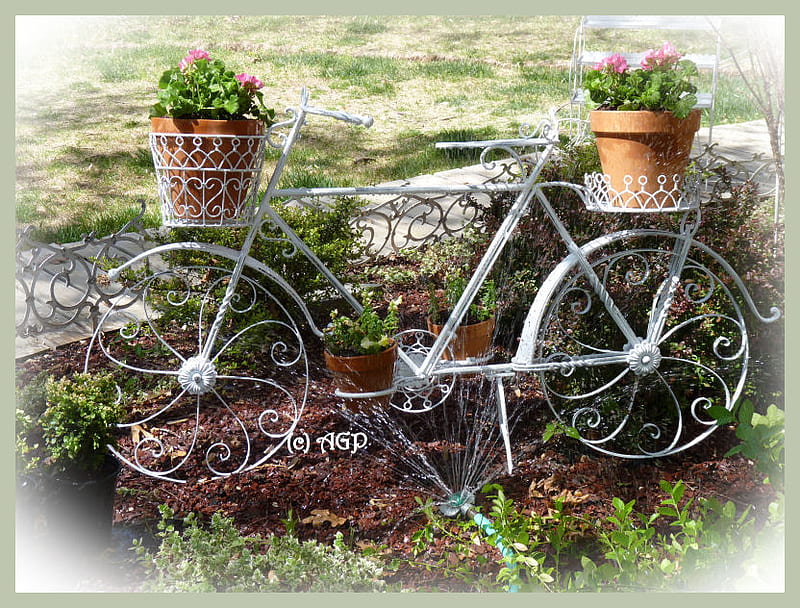 Flowers, nice, bike, decoration, HD wallpaper | Peakpx