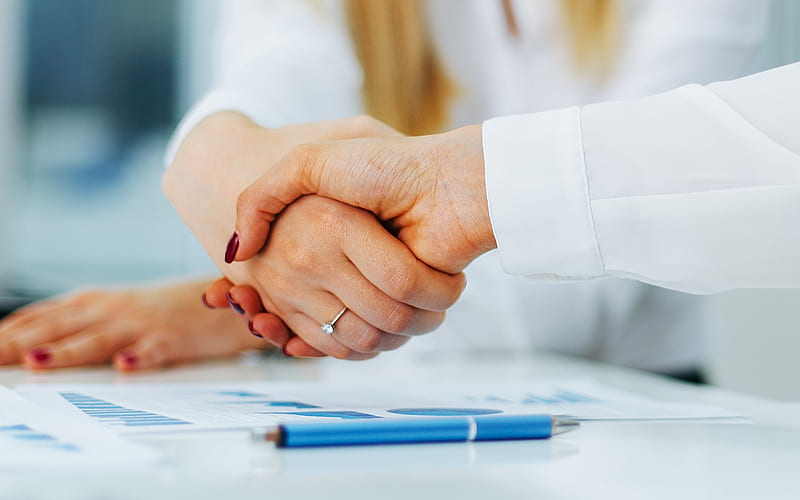 handshake, business people, business concepts, closing a deal, handshake concepts, hands, people, HD wallpaper
