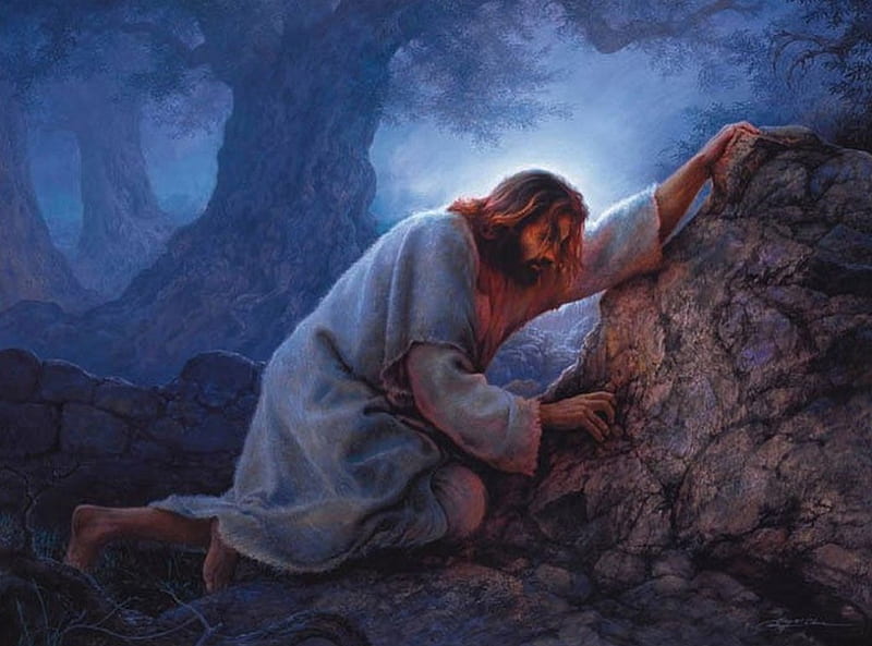 By Greg Olsen, christ, Getsemani, jesus, gospel, passion, pray, HD wallpaper