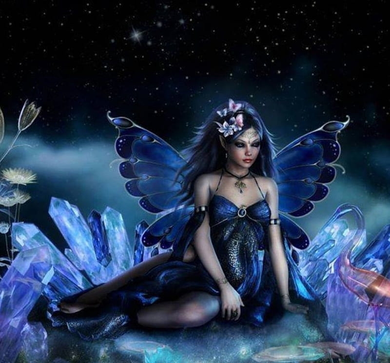 blue fairy wallpaper