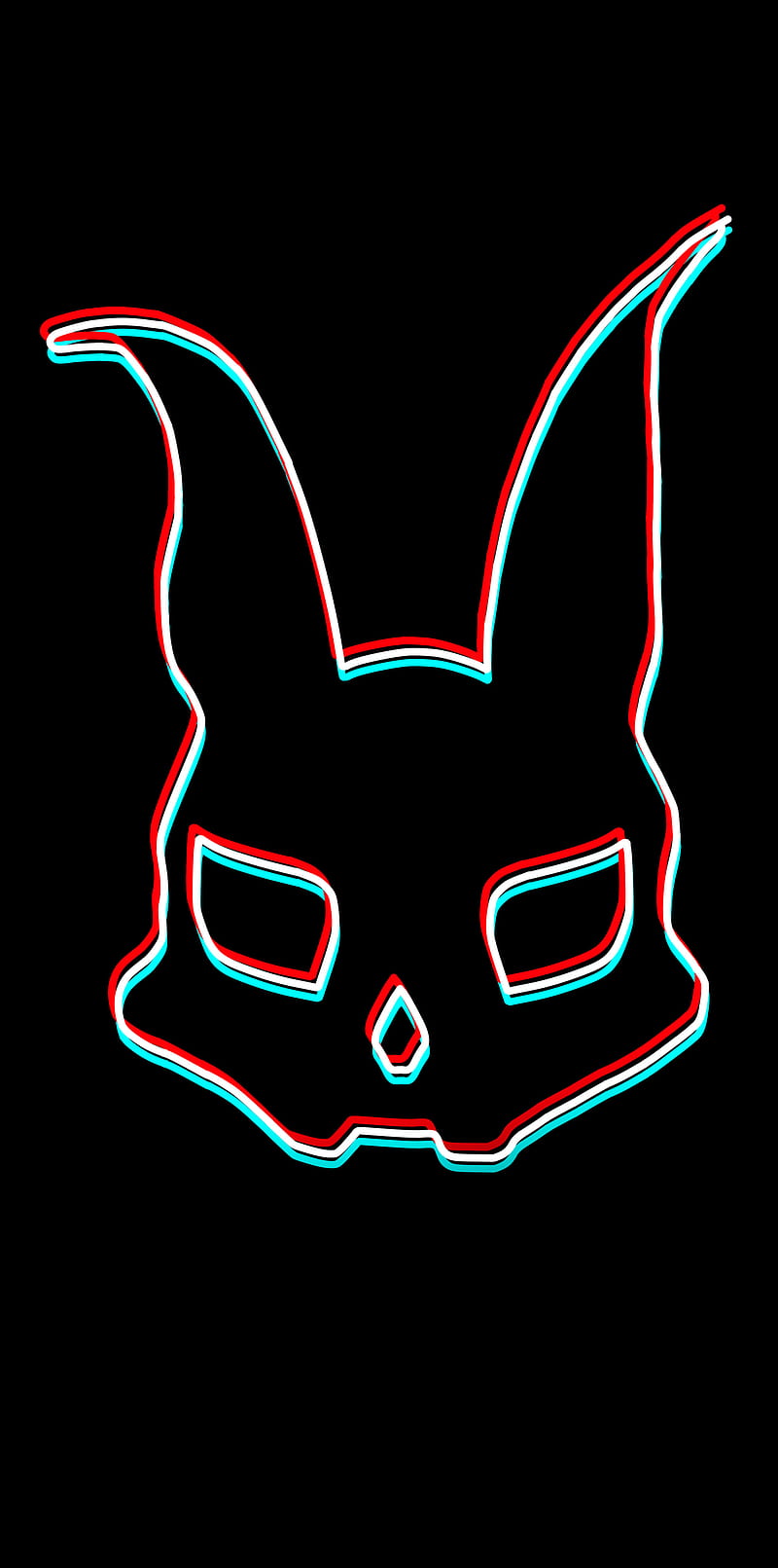 RabbitGlitchEffect , black, blue, glitch, logo, rabbit, rebel, rebellion, rebellions, themes, HD phone wallpaper