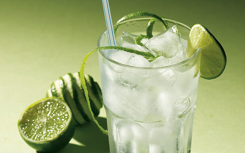 Refreshing cocktail, cocktail, refreshing, relax, yellow, lime, fruit, glass, graphy, citrus, green, summer, ice, drink, limon, HD wallpaper