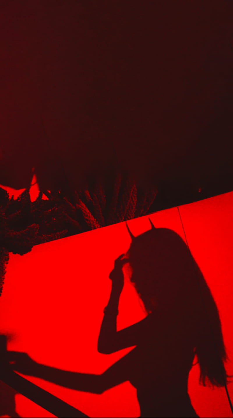Devil Girl, aesthetic, demon, red, tumblr, HD phone wallpaper | Peakpx