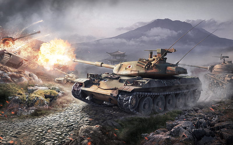 World of Tanks, STB-1, online game, Japanese tank, tank battle, World War II, HD wallpaper
