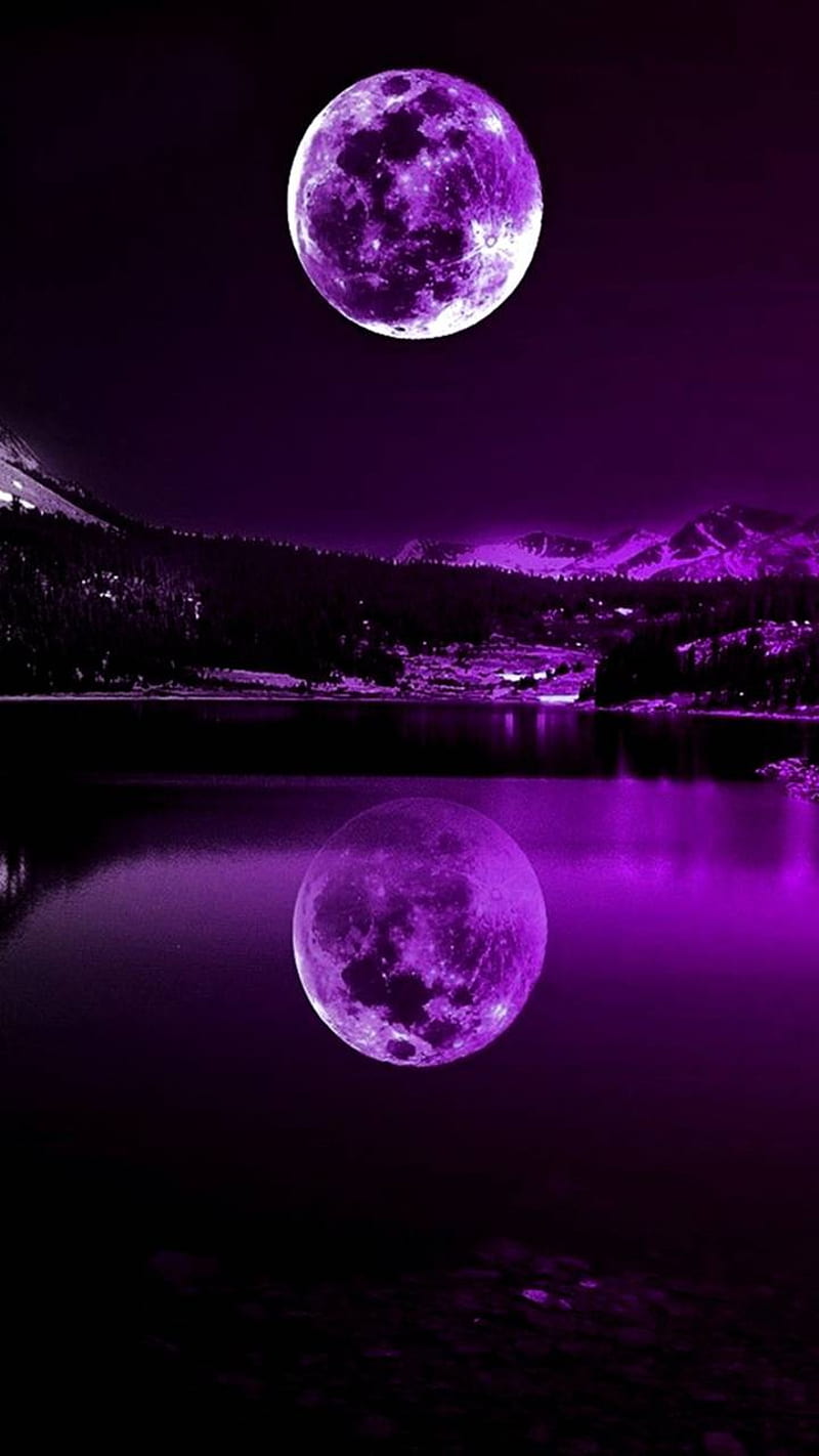 Eccentric, moonlight, purple, HD phone wallpaper
