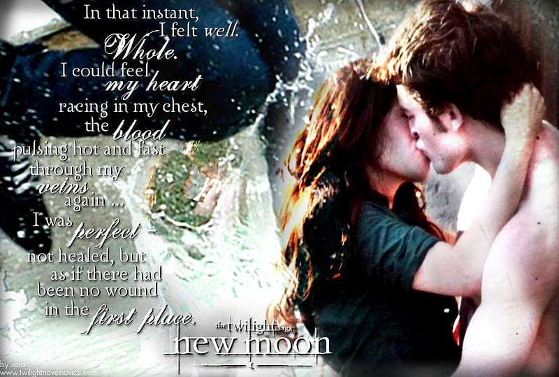 edward and bella kissing in new moon