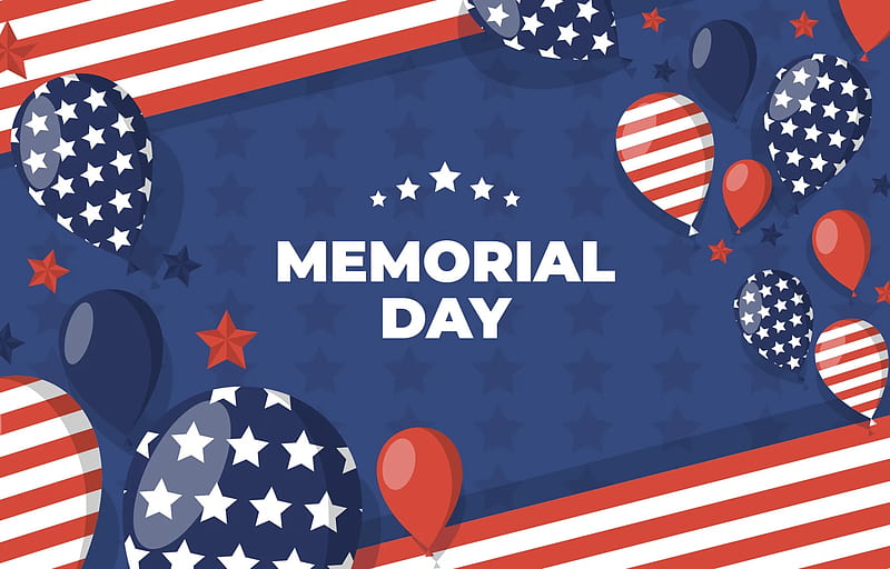 Holiday, Memorial Day, American Flag, Balloon, Happy Memorial Day, HD wallpaper