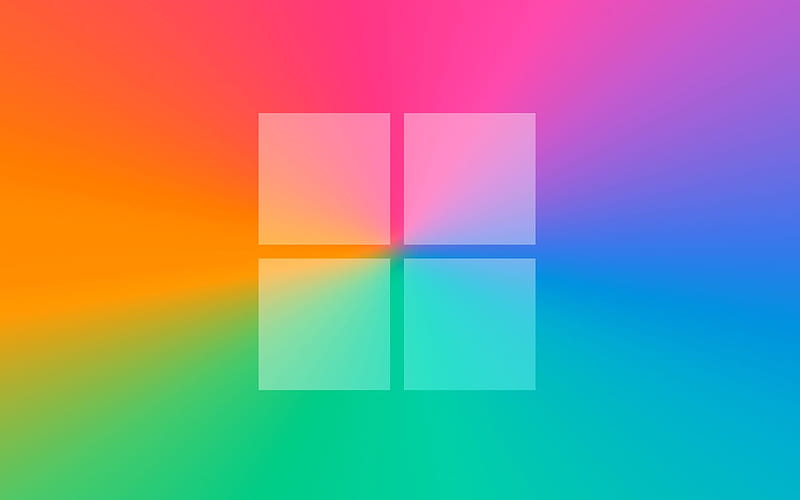 Windows logo, artwork, rainbow backgrounds, operating systems, Windows new logo, Windows, HD wallpaper
