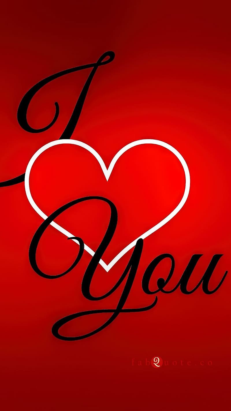 I Love You Wala, White Line Heart, red background, HD phone wallpaper