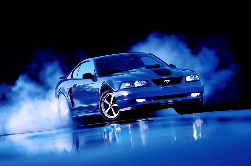 »Ford Mustang Cobra«, mustang, ford, car, cobra, blue, HD wallpaper