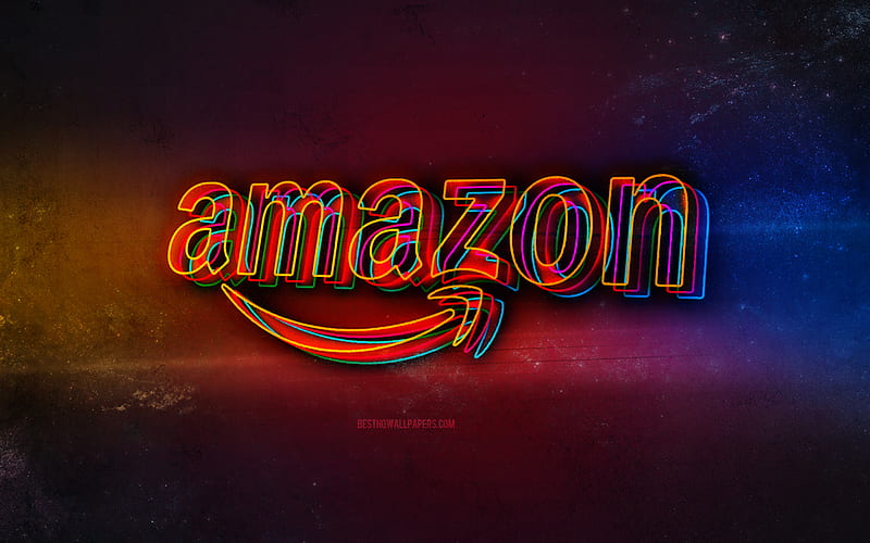 Amazon logo, light neon art, Amazon emblem, Amazon neon logo, creative art,  Amazon, HD wallpaper | Peakpx