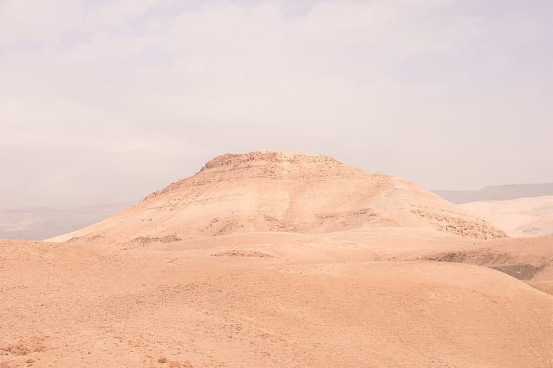 mountain, sand, desert, sky, HD wallpaper