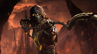 Scorpion Mortal Kombat 1 4K Wallpaper iPhone HD Phone #6511k