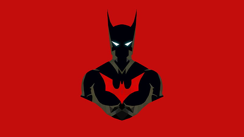 Batman Beyond Minimalism , batman, superheroes, artwork, artist, minimalism, behance, HD wallpaper