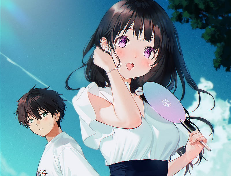 Hyouka Eru Chitanda Hōtarō Oreki Classic Literature Club Anime, hyouka,  black Hair, manga png | PNGEgg