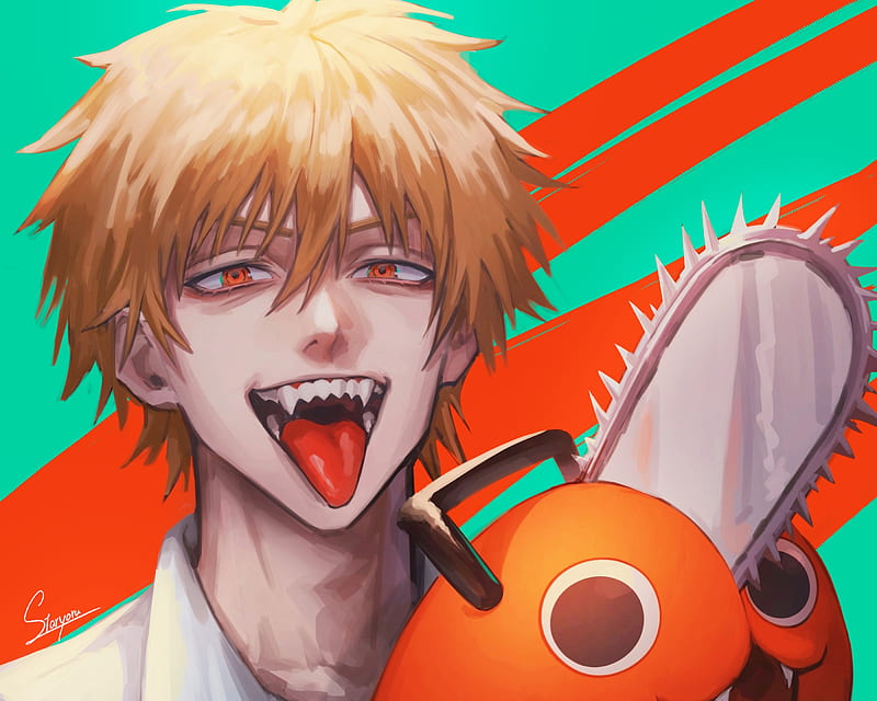 Probably I am not the first asking this but... Why did Denji have sharp  teeth even when he wasn't a hybrid yet? : r/ChainsawMan