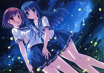 2 Friends pretty blush game anime girls bonito sweet nice city  anime HD wallpaper  Peakpx