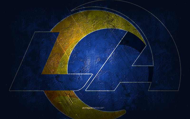 Los Angeles Rams, American football team, blue stone background, Los  Angeles Rams logo, HD wallpaper | Peakpx