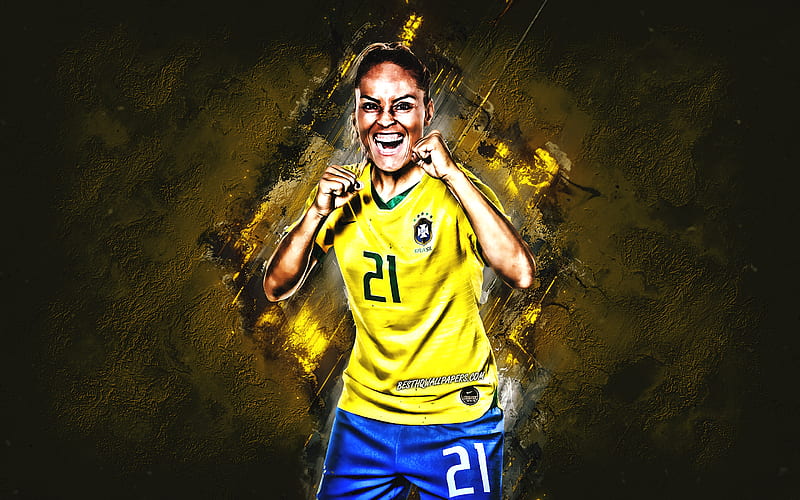 Monica Hickmann Alves, Brazilian football player, portrait, Brazil womens national football team, Brazilian Football Confederation, Brazil, HD wallpaper