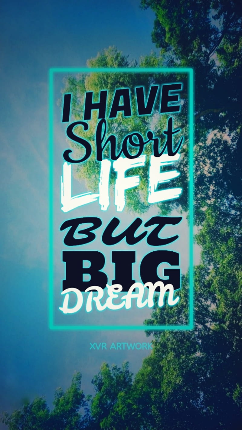 Short Life Big Dream, adilxvr, alhamdulillah, allah, mashallah, quote, xvrist, HD phone wallpaper
