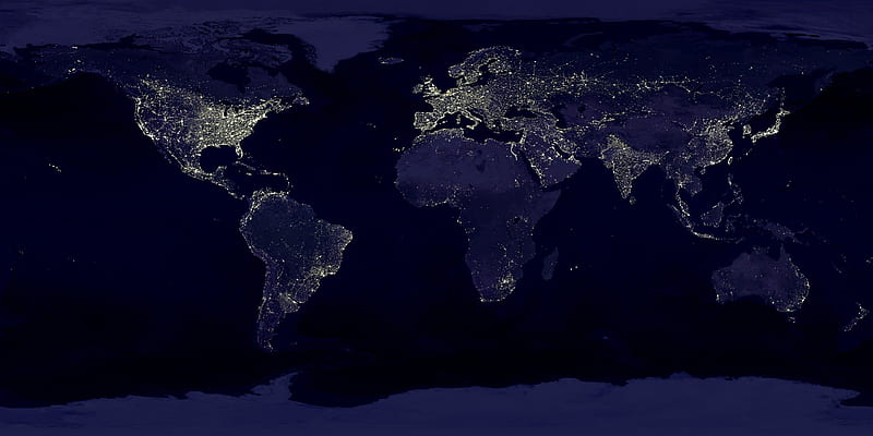 Earth Light Pollution, planets, earth, pollution, light, HD wallpaper