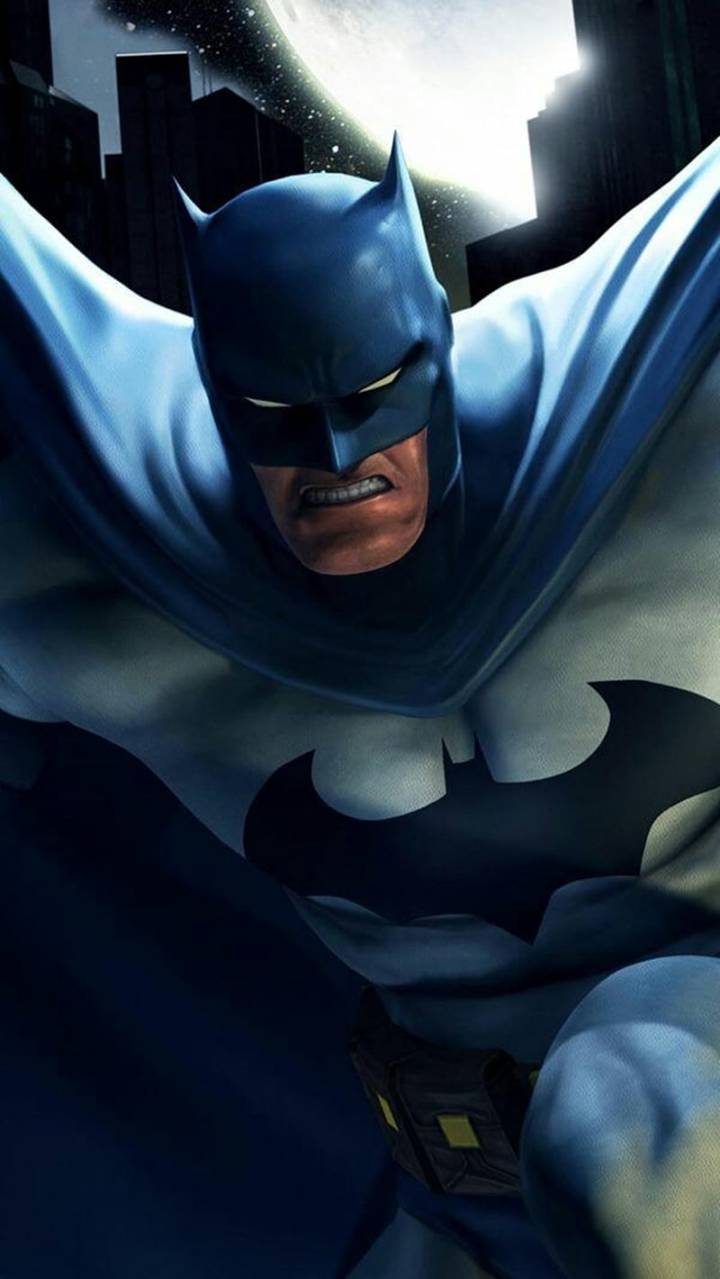 Batman clásico, batman, negro, azul, historietas, guay, corriente continua,  noche, Fondo de pantalla de teléfono HD | Peakpx