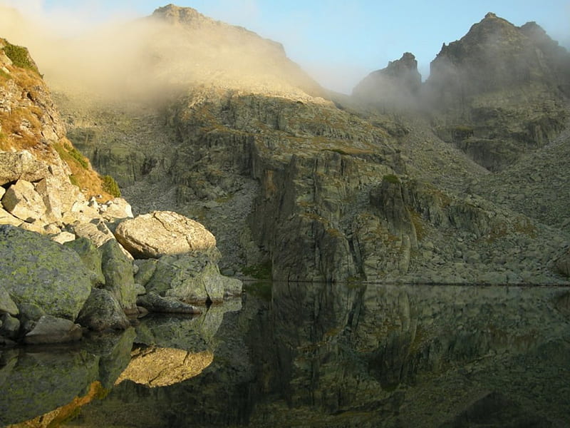 Rila Mountain, rocks, lake, mountain, graphy, nice, water, nature, reflection, bulgaria, HD wallpaper