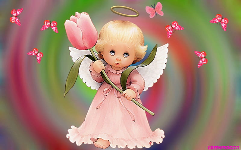 LITTLE ANGEL, ART, CUTE, ANGEL, LITTLE, HD wallpaper | Peakpx