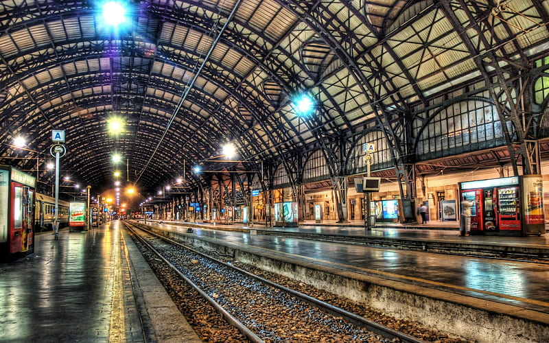 inside a train station-Trains and Railway Series, HD wallpaper