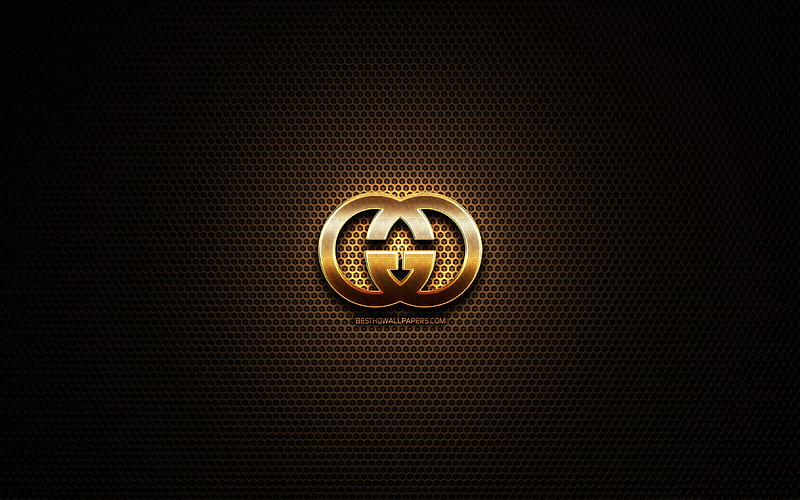 Gucci glitter logo, creative, metal grid background, Gucci logo, brands,  Gucci, HD wallpaper | Peakpx