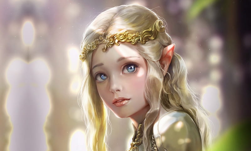 Elf Princess Art Fantasy Luminos Girl Elf Face Princess Hd