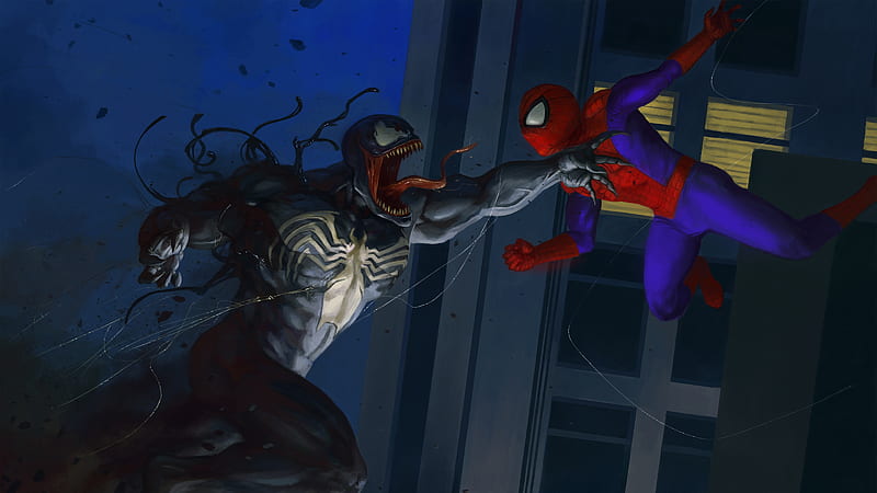 venom vs spider-man, Movies, HD wallpaper