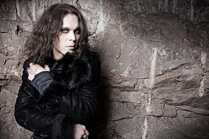 ~Ville Valo~, lovely, bonito, sexy, goth, metal, musician, gothic, vocals, hot, Ville Valo, HIM, long hair, HD wallpaper