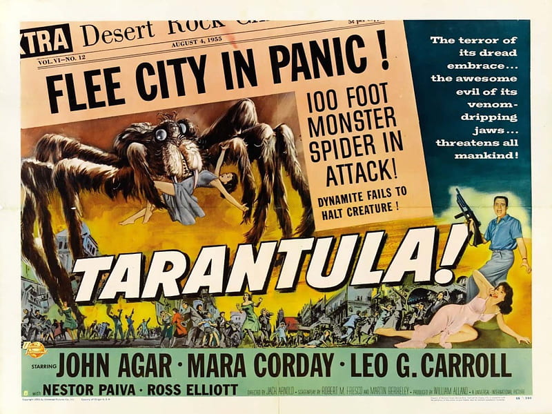 Tarantula 1955, horror, halloween, movie poster, HD wallpaper