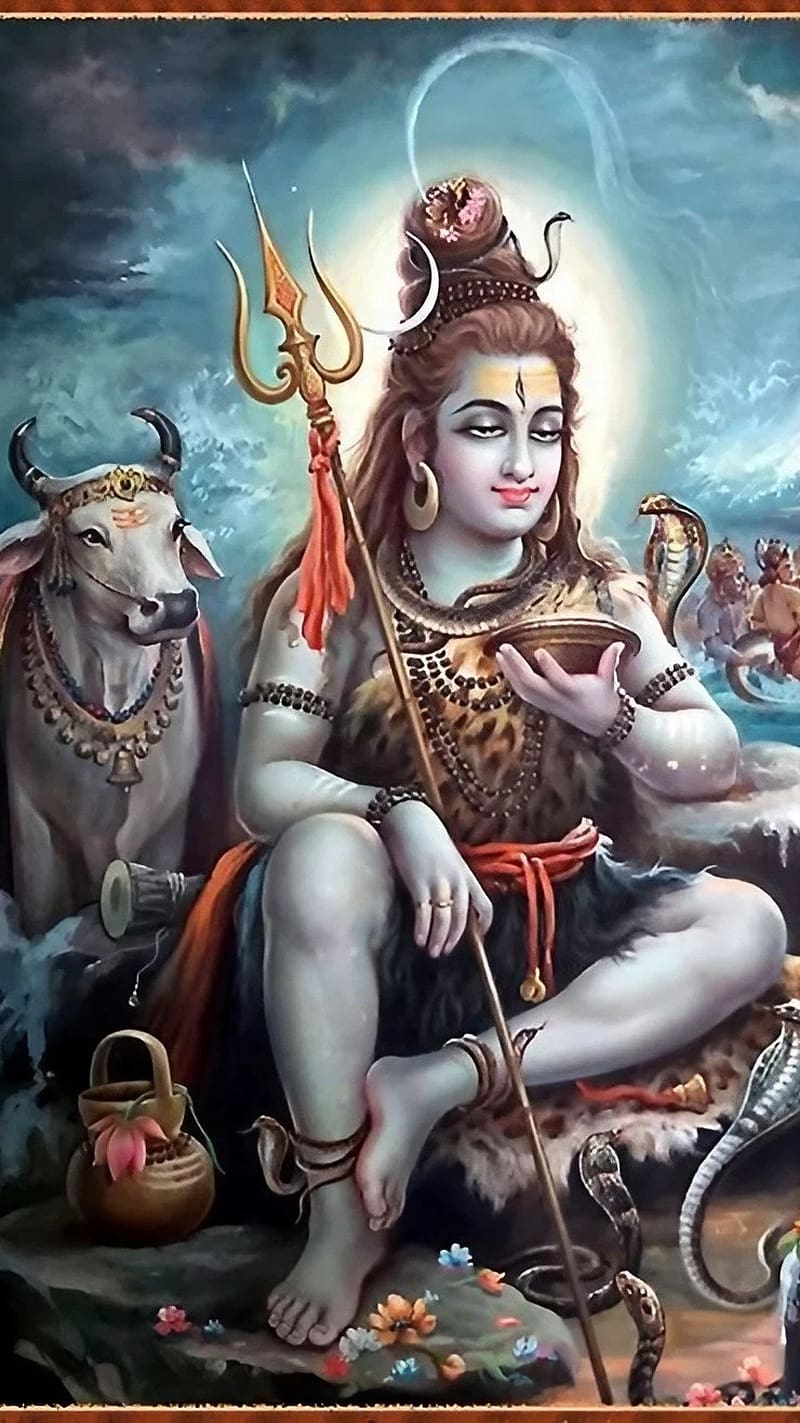 Shiv Shambhu Ke Drinking Poison, shiv shambhu ke, lord shiva drinking poison, bhakti, devotional, hindu god, HD phone wallpaper
