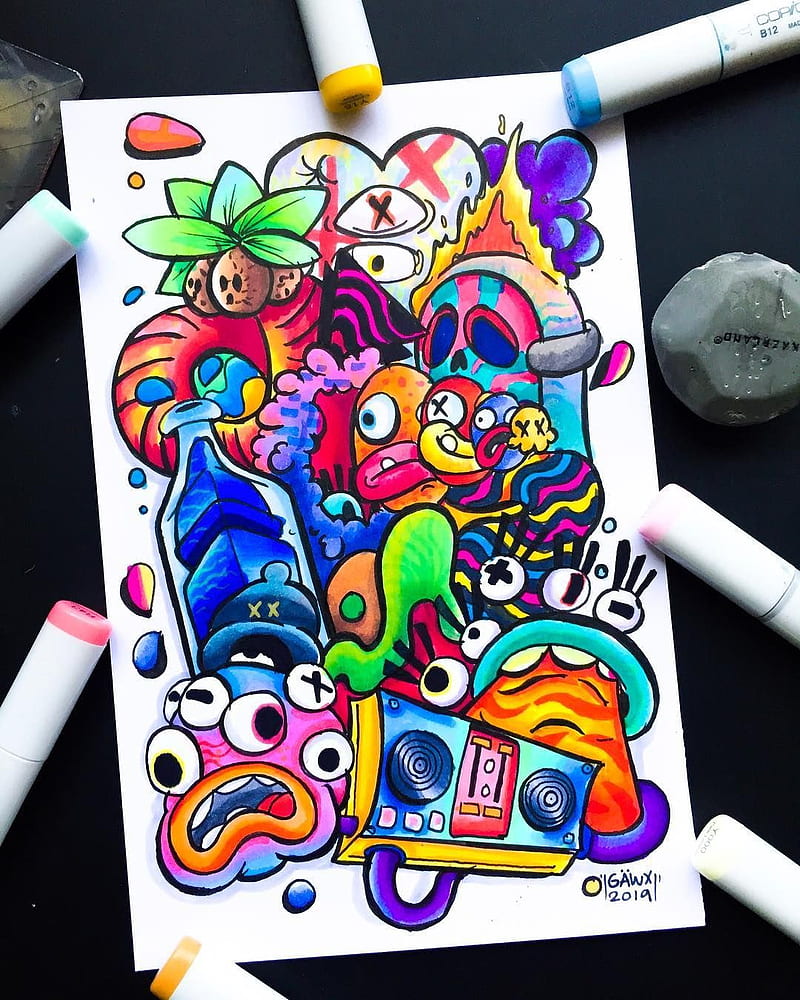 Gawx Art , doodle, gawx art, graffiti, youtube, HD phone wallpaper