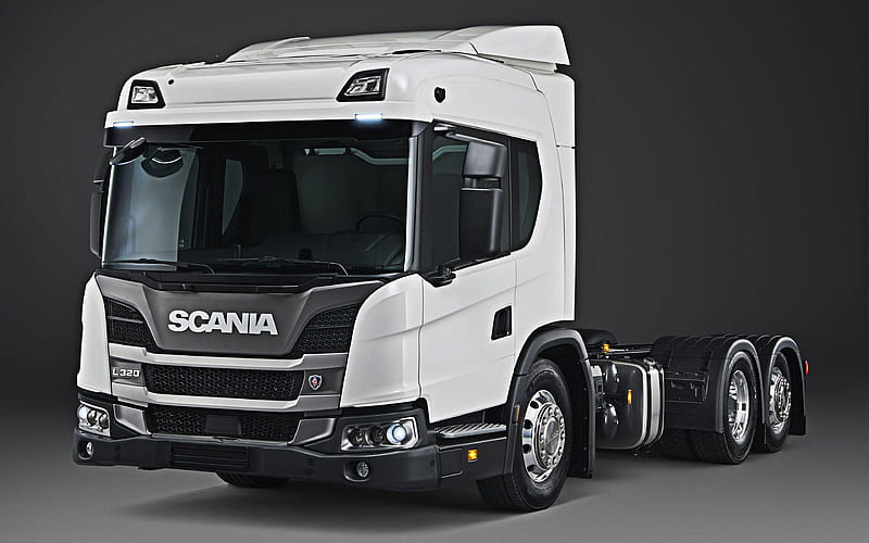 Scania L320, 2019, 6x2, exterior, white cabin, new trucks, Scania, HD wallpaper