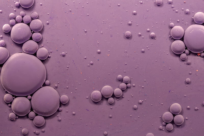 bubbles, ink, purple, HD wallpaper