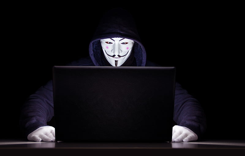 hacker, notebook, hoodie, anonymous, Technology, HD wallpaper