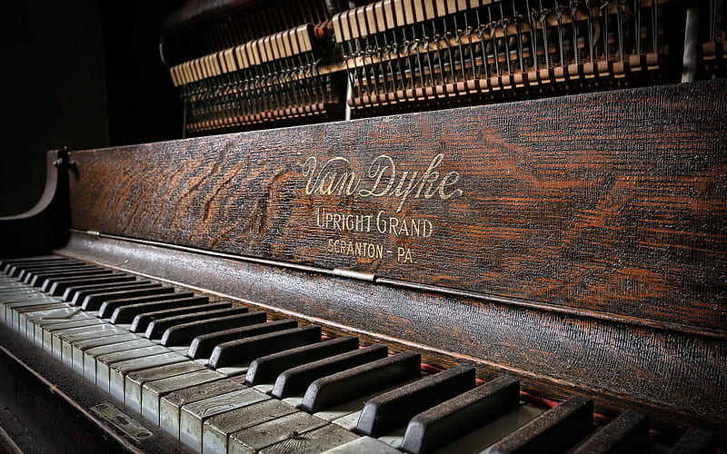 Van Dyke Piano F, graphy, wide screen, bonito, piano, musical instrument, HD wallpaper
