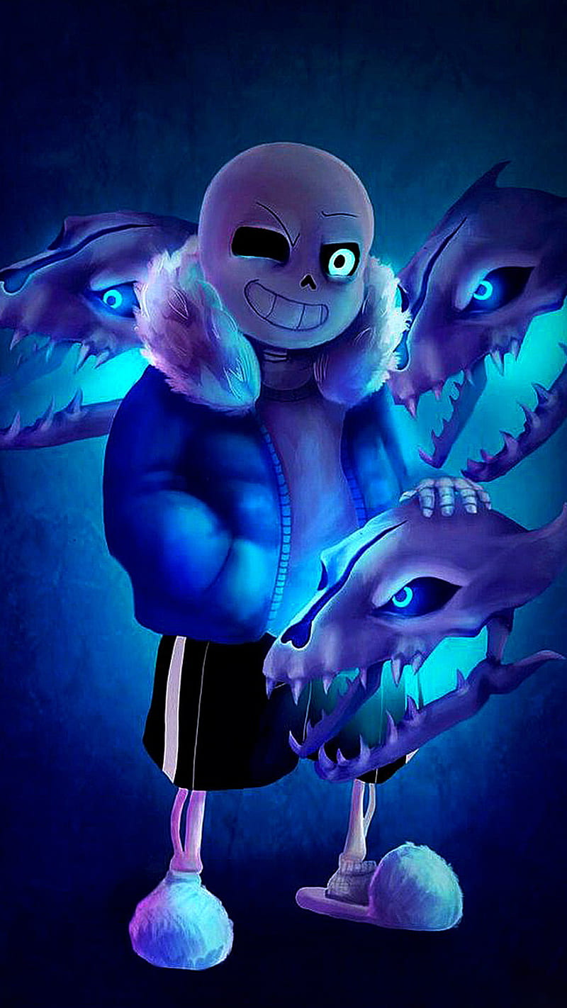 Omni 404 Sans glitch, blue, error404 sans, monster, red, umdertale,  undertale au, HD phone wallpaper