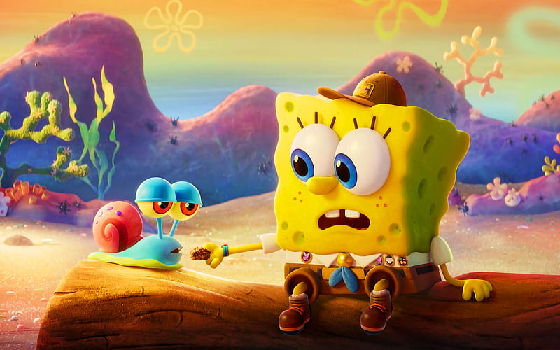 Gary, SpongeBob SquarePants 2020 movie, The SpongeBob Movie Sponge on the Run, poster, SpongeBob, HD wallpaper