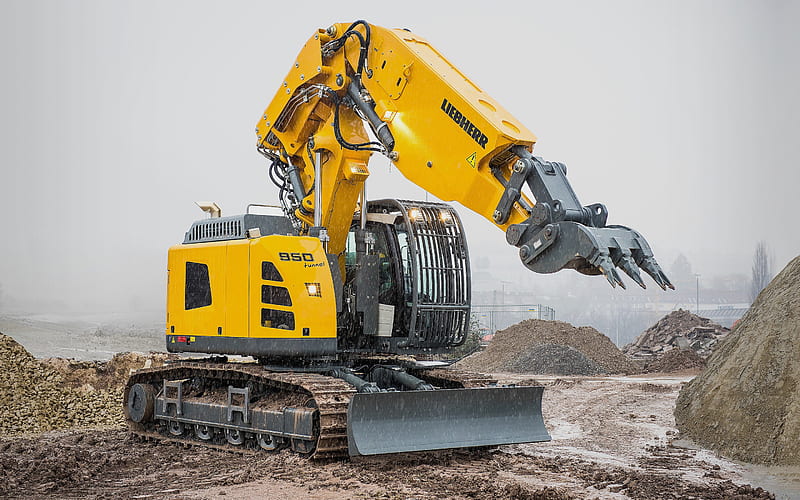 Liebherr R 950 SME, crawler excavator, heavy construction machinery, construction machinery, excavator, Liebherr, HD wallpaper