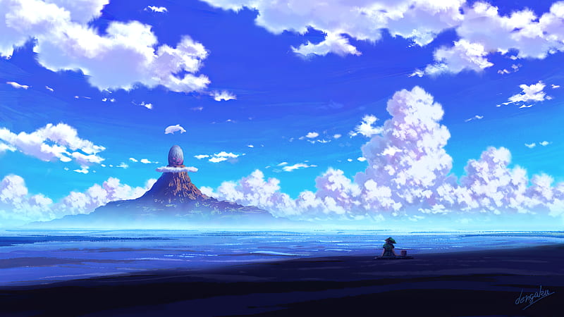 Anime, Original, Cloud, Girl, Landscape, Sky, HD wallpaper