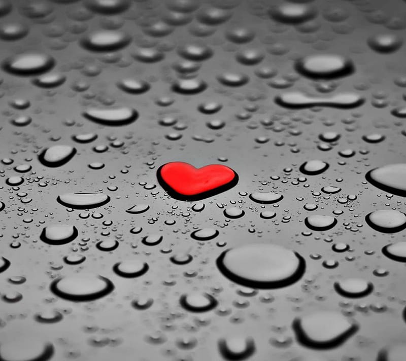 Love, drops, heart, red, HD wallpaper | Peakpx
