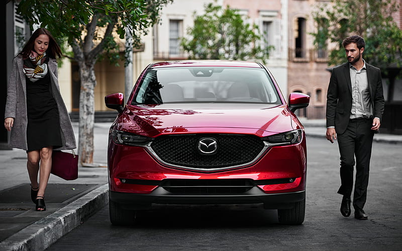 Mazda СХ-5, 2018, front view new red СХ-5, Japanese cars, Mazda, HD wallpaper